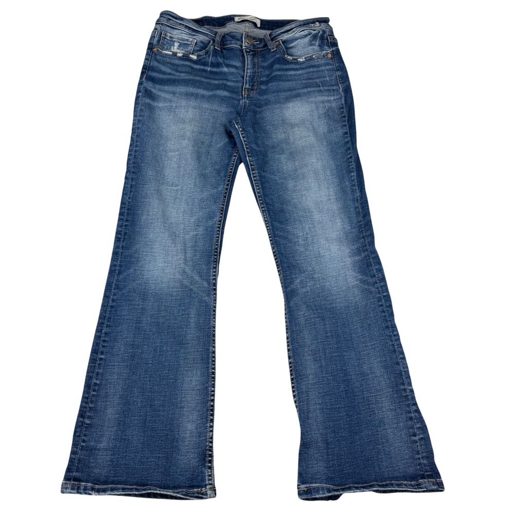 BKE Payton Bootcut Jeans Women 29x29.5 Mid Rise Distressed Universal Fit - Picture 2 of 13